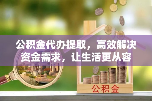 南开公积金代办提取，高效解决资金需求，让生活更从容