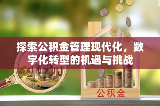 南开探索公积金管理现代化，数字化转型的机遇与挑战