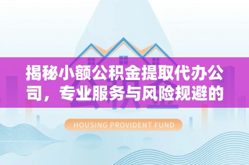 南开揭秘小额公积金提取代办公司，专业服务与风险规避的平衡艺术