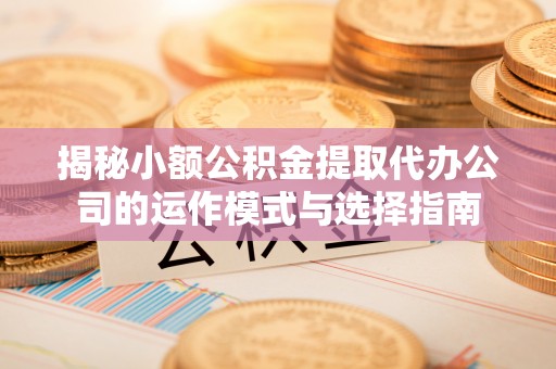 南开揭秘小额公积金提取代办公司的运作模式与选择指南